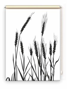 Rollo cereal 24 - blanco black, Rollo, Motivrollo, Rollo mit Druck, Fotorollo, bedrucktes Rollo, Fensterrollo,verdunkelndes Rollo, Sonnenschutz Rollo